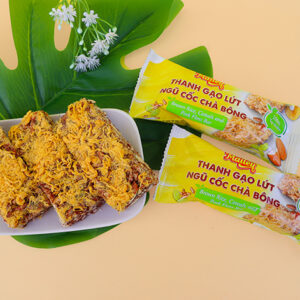 Brown rice cereal bar with shredded pork 120gr box